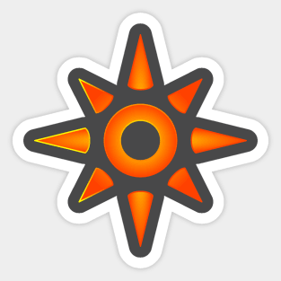 Sun Crest w. Gradient and outline Sticker